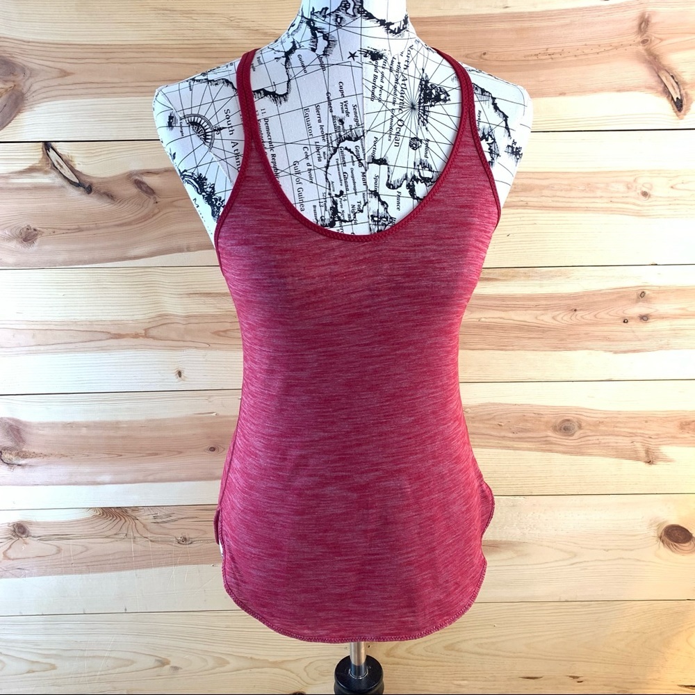 Lululemon What The Sport Singlet II Heathered Cranberry Top